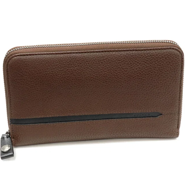 Bvlgari Octo Calf Leather Long Zip Wallet in Calfskin from LuxUness
