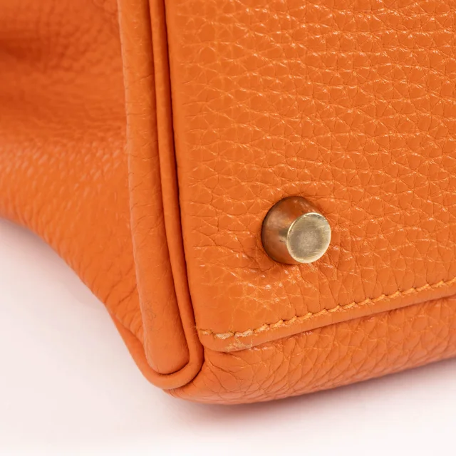 Hermès Kelly 32 Orange Togo GHW in Orange Togo leather from Labellov, photo 12 of 18