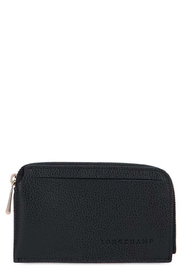 Longchamp Leather Zip Wallet — Black in Black Leather from HEWI