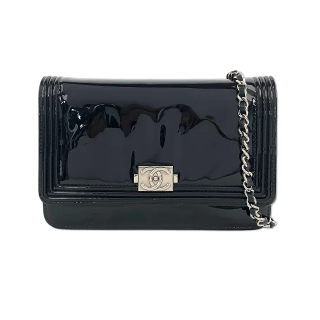 Chanel Classic Boy Flap Bag in Black Patent leather from Luxury Promise, photo 1 of 1