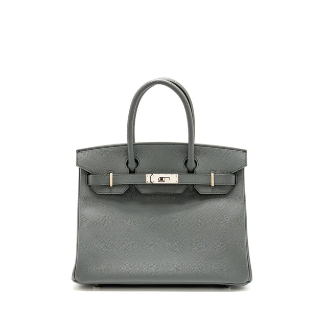 Hermès Birkin 30 Epsom Vert Amande SHW Stamp Y in Green Epsom leather from EMIER