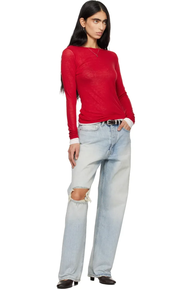 TONYWACK Red Layered Long Sleeve T-shirt, photo 4 of 4 from SSENSE