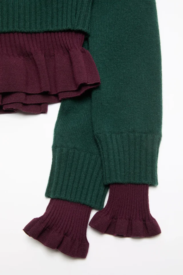 Acne Studios ruffled layered-effect sweater, photo 3 of 6 from SENSER