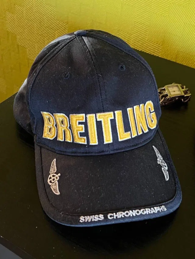 Vintage 90's Breitling Swiss Chronograph Watch Company Hat in blue from Grailed