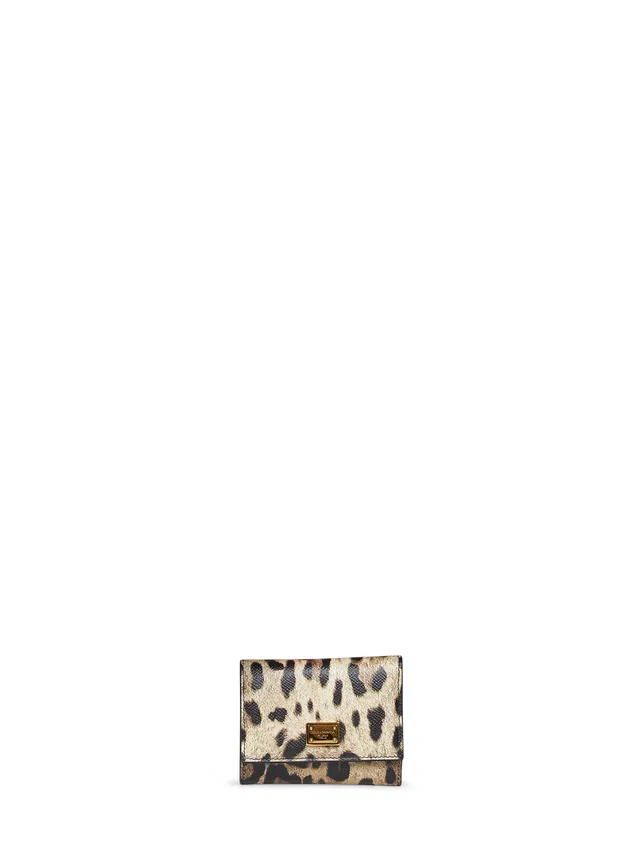Dolce & Gabbana Leopard-Print Calf Leather Wallet — Multicolor Purses in Multicolor Calfskin from HEWI