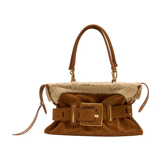 Balmain Shoulder Bag — Brown Calfskin in Brown Calfskin from HEWI