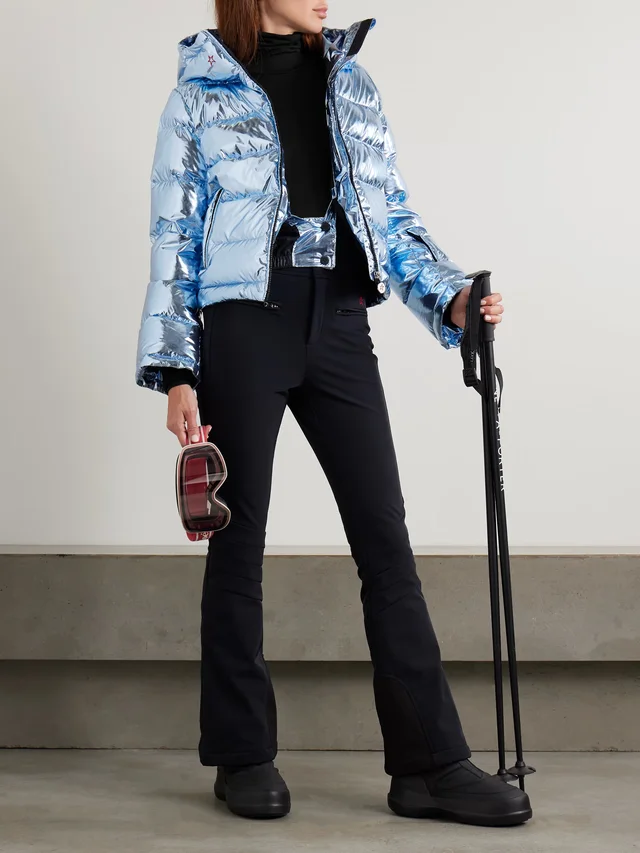 PERFECT MOMENT Embroidered jersey turtleneck bodysuit in Black, photo 2 of 2 from NET-A-PORTER (Canada)