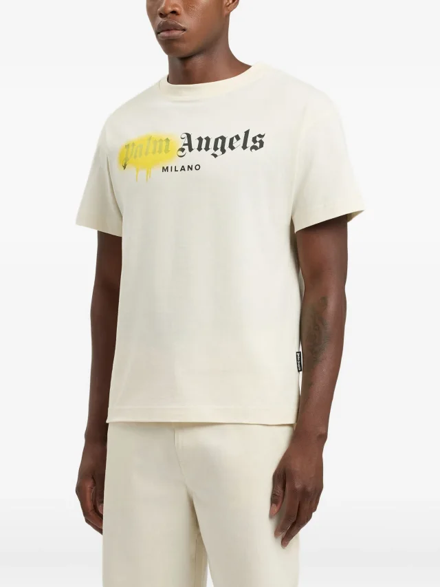 Palm Angels Spray City Milan T-Shirt in Neutrals, photo 4 of 4 from FARFETCH