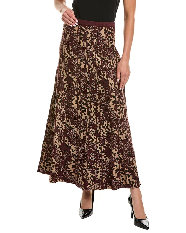 525 America Luxe Midi Pleated Leopard Skirt, image 1 of 1 from Rue La La