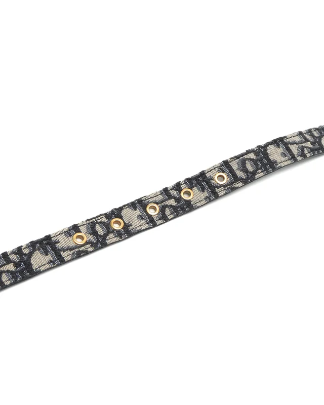 Dior CD Oblique Belt, size 75 in Denim from A Retro Tale, photo 4 of 6
