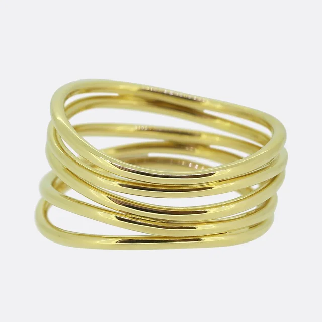 Tiffany & Co. Elsa Peretti Five Row Diamond Wave Ring from The Vintage Jeweller