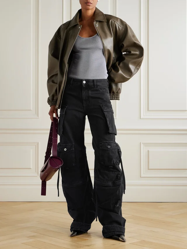 THE ATTICO Low-rise cargo jeans in Black, photo 2 of 2 from NET-A-PORTER (Canada)