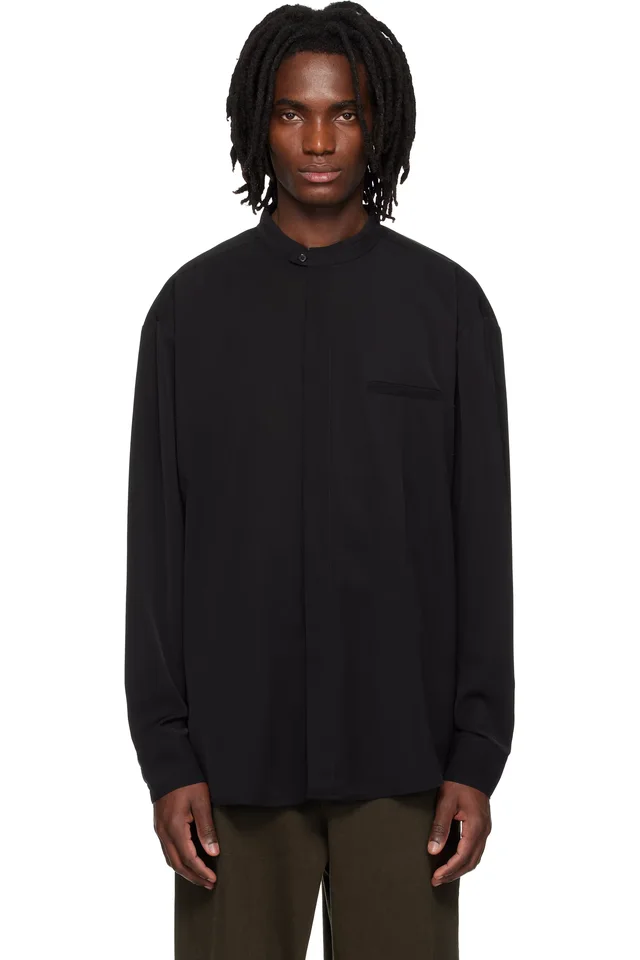 Black Mao Dart Shirt, image 1 of 1 from SSENSE