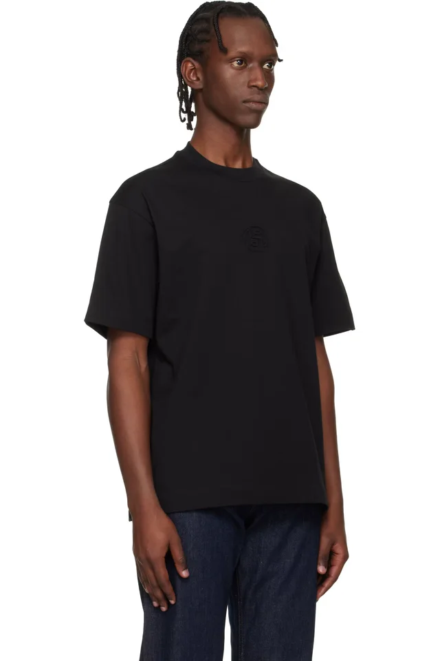 BOSS Black Embossed-Logo T-shirt, photo 2 of 4 from SSENSE