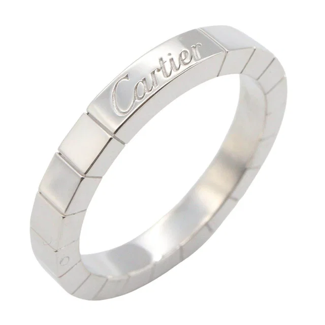 Cartier Lanieres Au750 White Gold Ring Size 13 in White from LuxUness