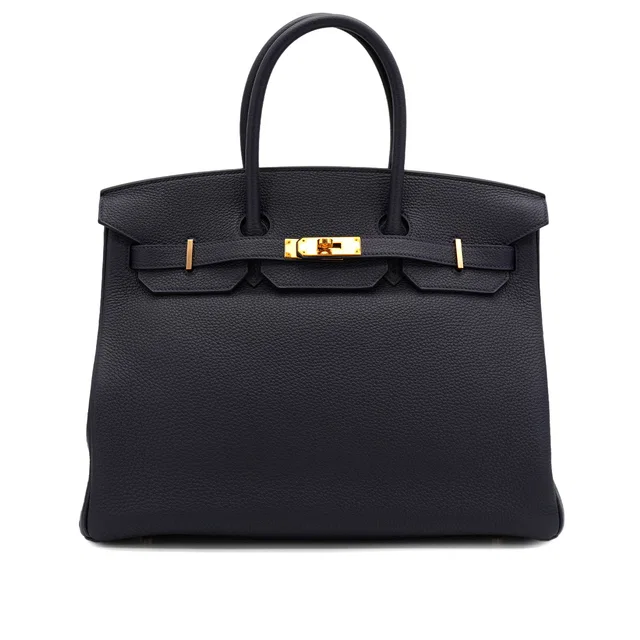 Hermès Birkin 35 Blue Nuit Togo Hand Bag 2020 Y Stamp Gold Hardware in Blue Togo leather from Luxury Promise