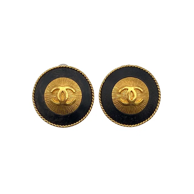 Chanel Vintage Earrings Cocomark Round Accessory 93A from Luxury Promise