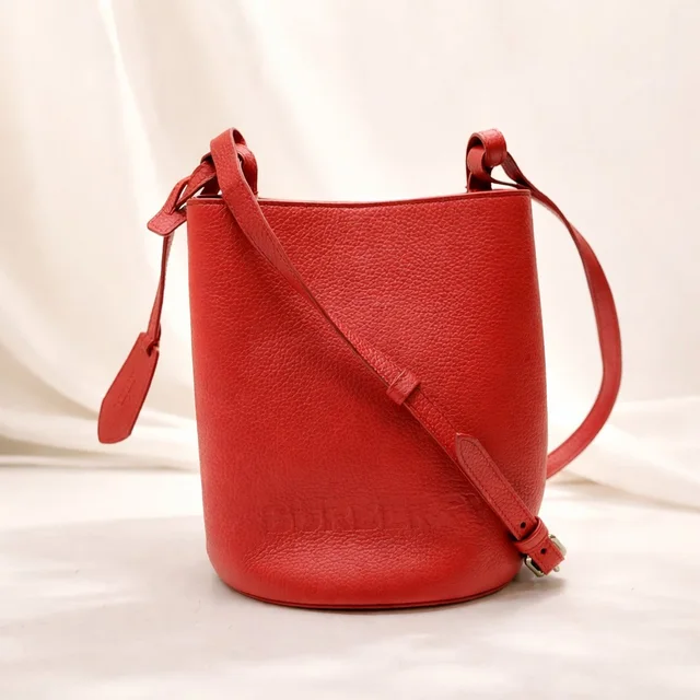 Burberry Bucket Bag Red Crossbody Shoulder Bag in red Leather from Poshmark