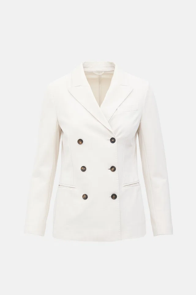 Brunello Cucinelli Knit Double Breasted Blazer from VSP Consignment