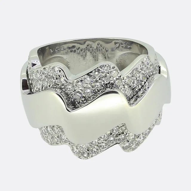 Van Cleef & Arpels Diamond Wave Ring from The Vintage Jeweller