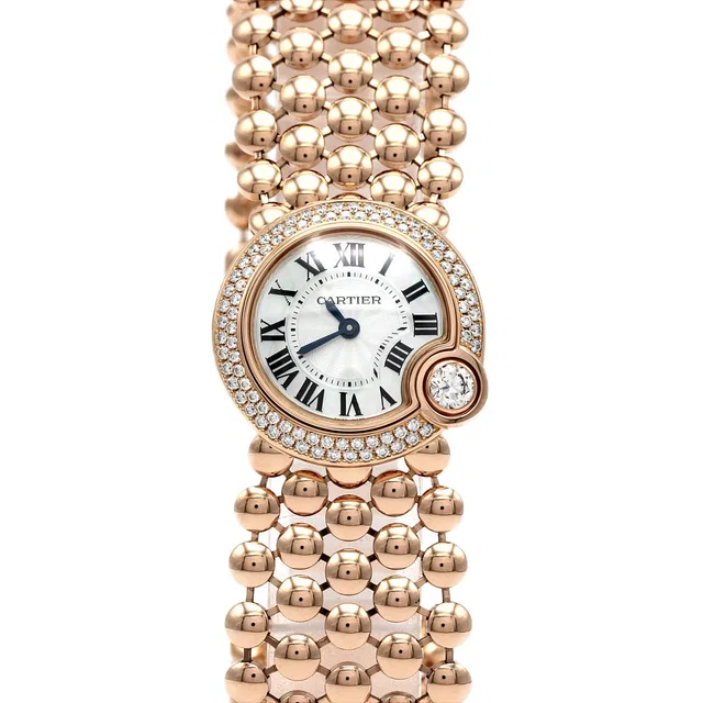 Ballon Blanc de Cartier Pink Gold Quartz in White from LuxUness