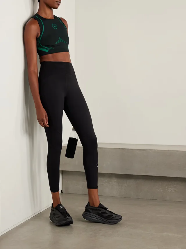 ADIDAS BY STELLA MCCARTNEY Printed stretch recycled sports bra in Green, photo 2 of 2 from NET-A-PORTER (Canada)