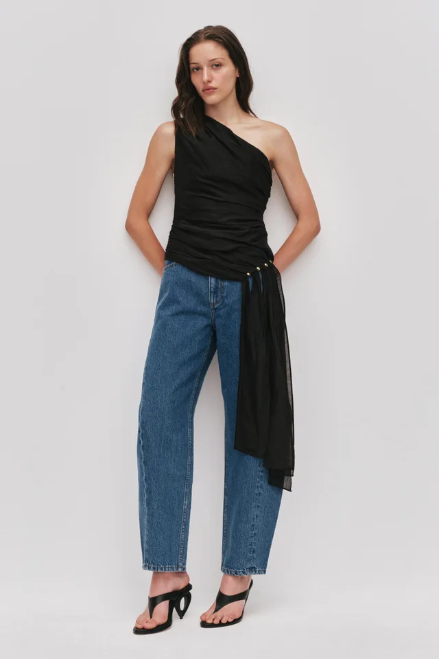 AJE Capture One Shoulder Top in Black from Aje, photo 1 of 1