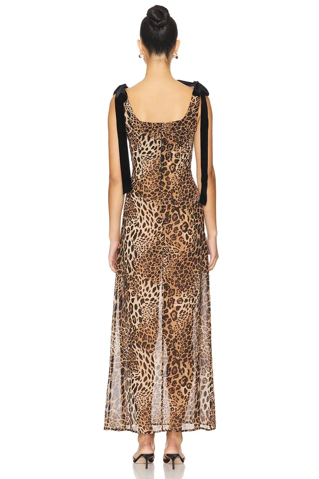 MORE TO COME Katina Maxi Dress in Brown Leopard, photo 3 of 3 from REVOLVE (Canada)