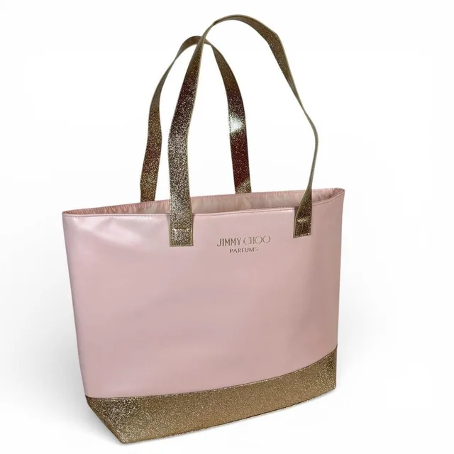 Jimmy Choo Women's Bag - Pink/Gold in gold|pink from Depop, photo 1 of 1