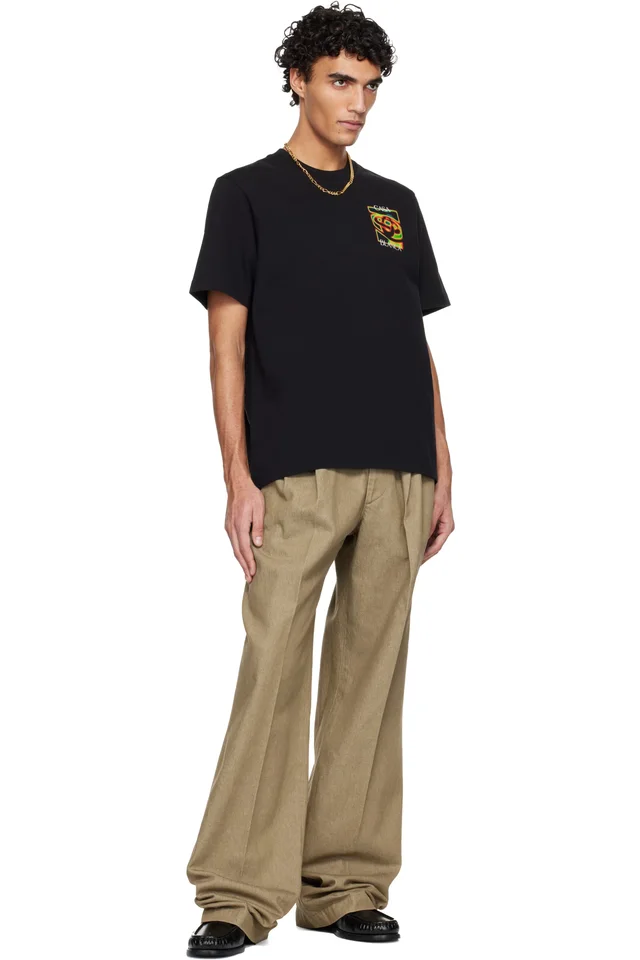 Casablanca Black Heat Map Logo Short Sleeve T‑shirt, photo 4 of 4 from SSENSE