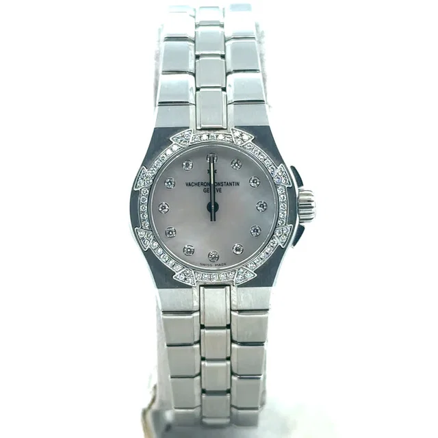 Vacheron Constantin Ladies Overseas Quartz Diamond Ladies Watch 16550/423A-8881 in silver|gray from Jomashop.com