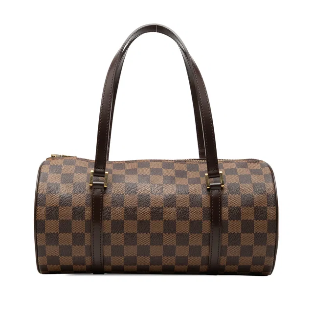 Brown Louis Vuitton Damier Ebene Papillon 30 Handbag in Brown Canvas from Designer Revival