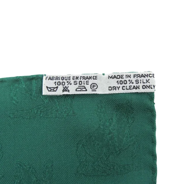 Hermès Kare 90 Linstruction du roy Patterned scarf green/white from VINTAGE QOO TOKYO, photo 7 of 10
