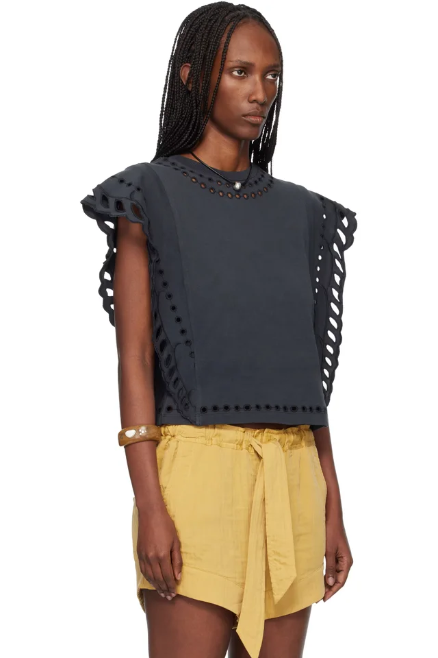 Isabel Marant Etoile Black Odyle T-shirt, photo 2 of 4 from SSENSE