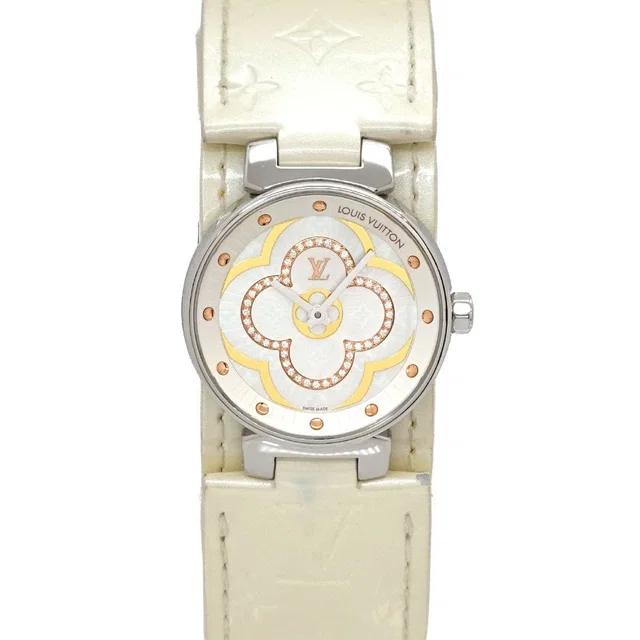 Louis Vuitton Tambour Moon Divine QA017 Quartz Diamond Ladies Watch in Leather from Luxury Promise