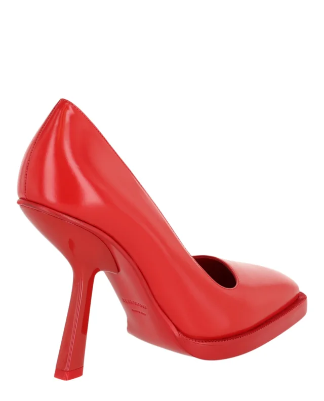 Salvatore Ferragamo Anser X5 Leather Pumps in red, photo 3 of 6 from ShopSimon