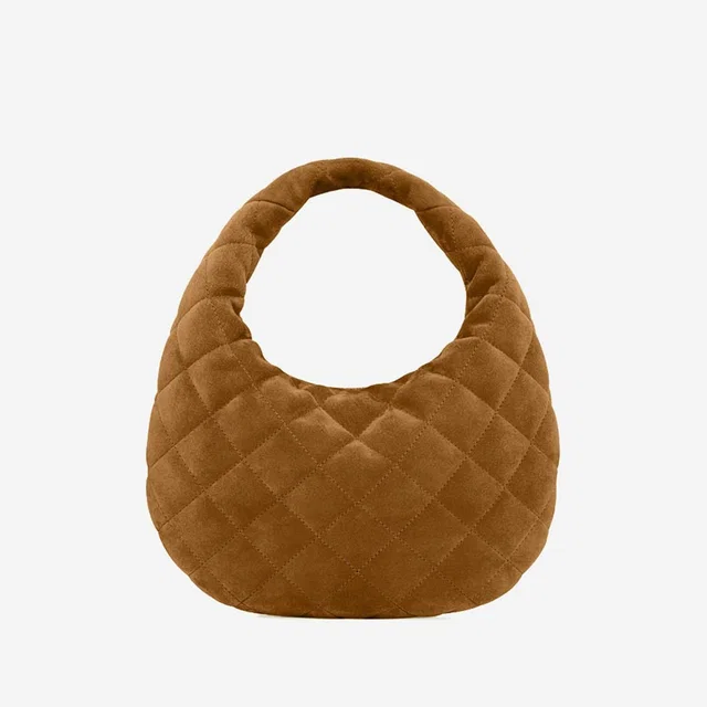Saint Laurent Icare Top Handle Bag — Brown Suede in Brown Suede from HEWI