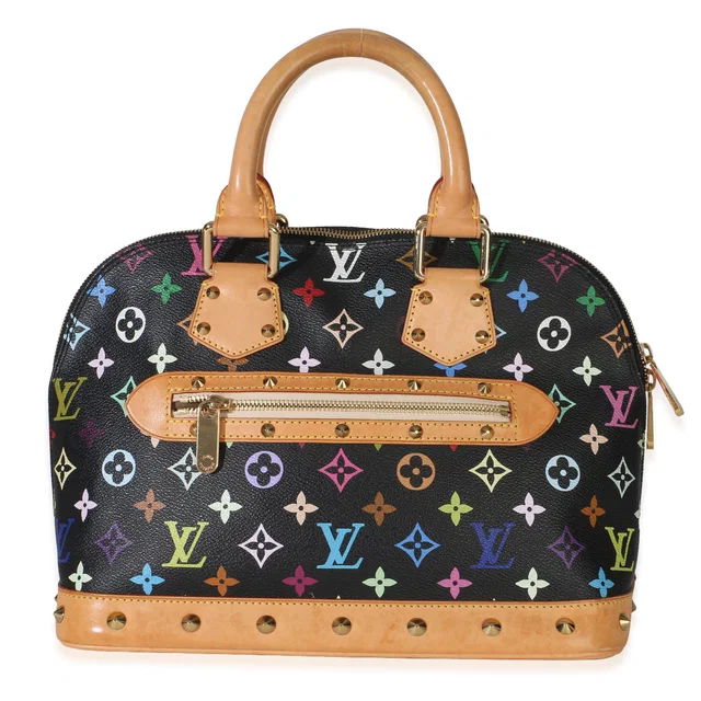 Louis Vuitton Black Multicolore Monogram Canvas Alma PM in Black Coated canvas from myGemma