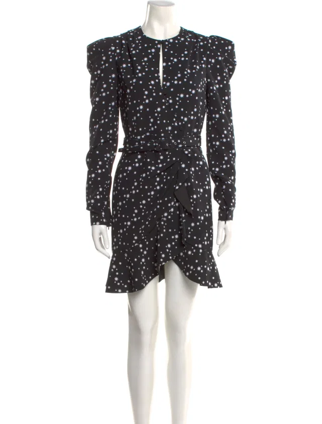 SIMKHAI Printed Mini Dress in black|white from The RealReal