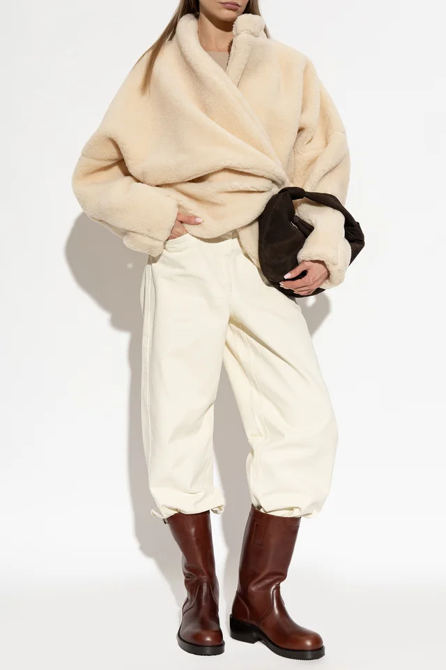 DARKPARK Cindy Wrap Shearling Coat, photo 4 of 5 from SENSER
