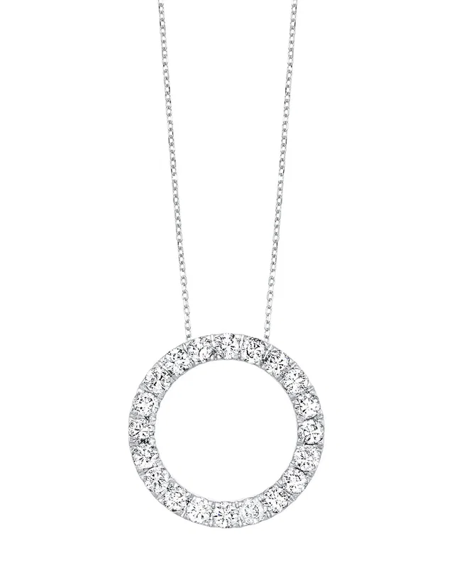 Lab Grown Diamonds 14K 2.00 ct. tw. Lab-Grown Diamond Circle Pendant Necklace, image 1 of 1 from Rue La La