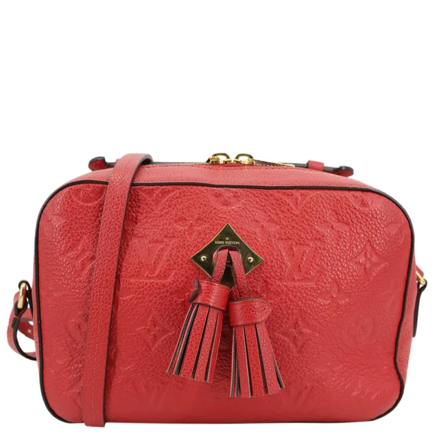 Louis Vuitton Saintonge Monogram Empreinte Leather Crossbody Bag Red in Red Leather from Dallas Designer Handbags
