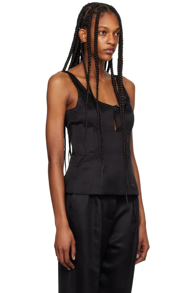 Gabriela Hearst Black Avalon Camisole, photo 2 of 4 from SSENSE