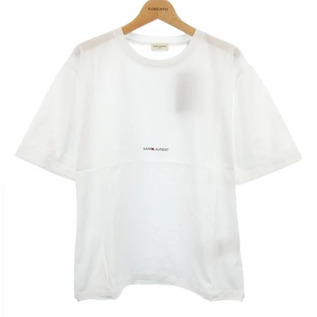 Saint Laurent T-Shirt White Translucency in White from The Reluxe