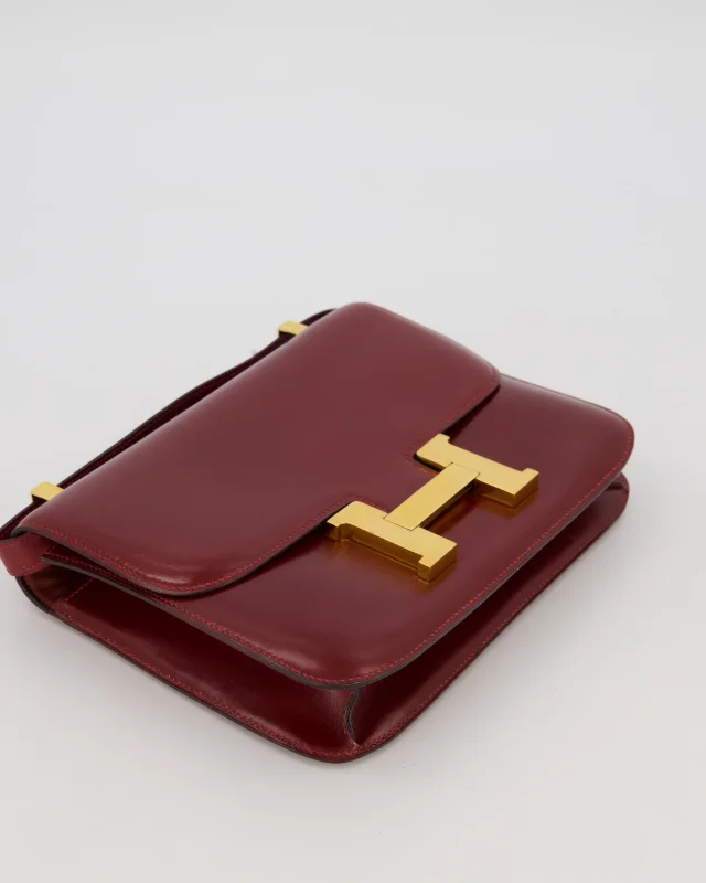 Hermès Vintage Constance 23 Bag in Burgundy Box leather from Sellier, photo 16 of 18