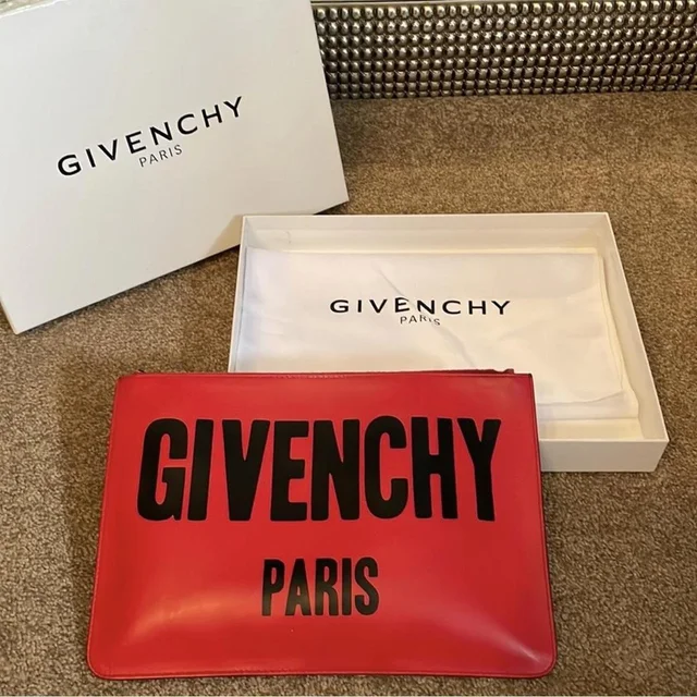 Givenchy Women's Clutch bags - Red/Black in red|black from Depop, photo 1 of 1