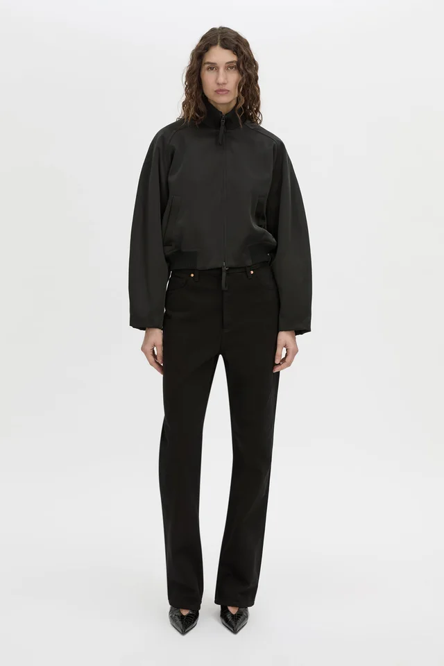 C&M CAMILLA AND MARC SALE Tamar Satin Bomber Jacket in Black from Camilla and Marc, photo 1 of 1