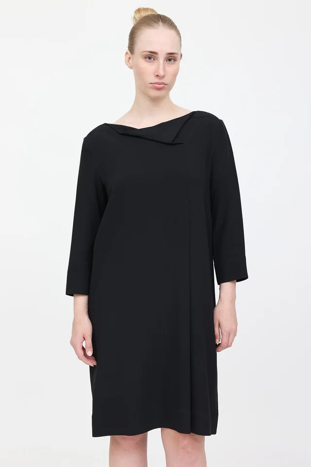 The Row Cowl Neck Pleated Dress from VSP Consignment, photo 2 of 2