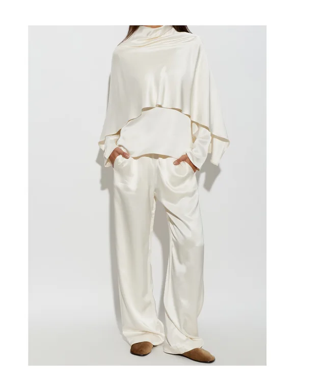 Róhe Wide-leg satin trousers, photo 3 of 4 from SENSER