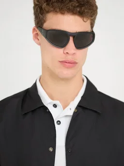 Moncler Mask Sunglasses in 0% Platinum, photo 3 of 4 from LUISAVIAROMA